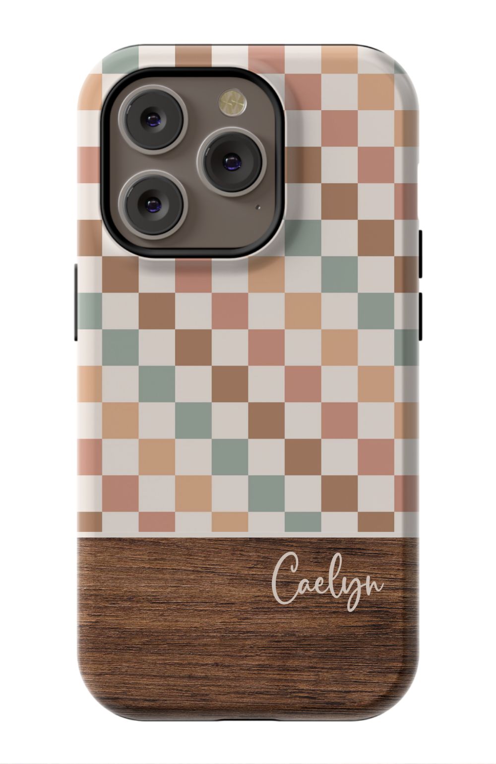 Bogo Checkers Wood Phone Case