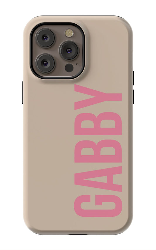 Nude Pink Name iPhone Case