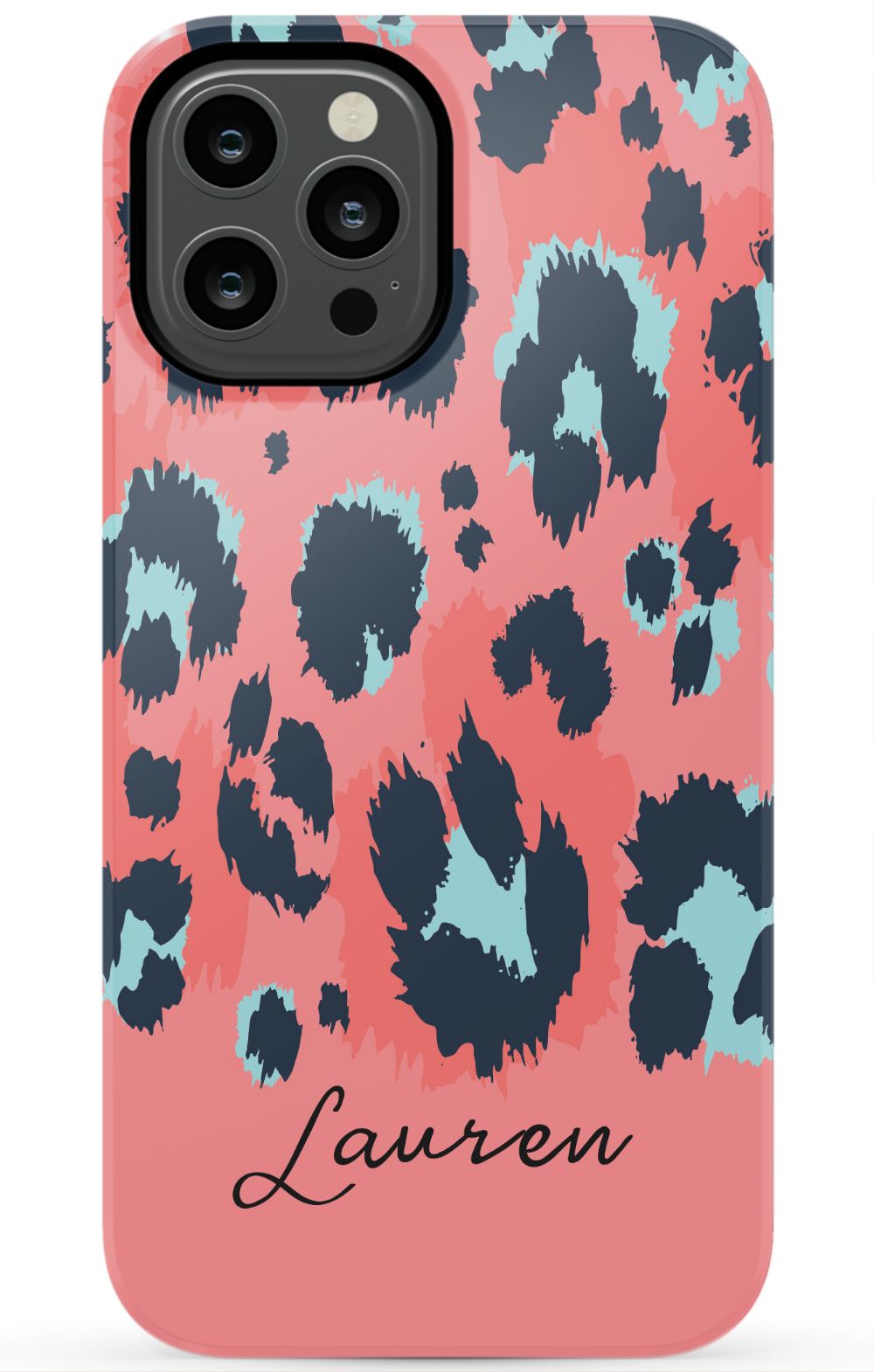 Coral Leopard iPhone Case