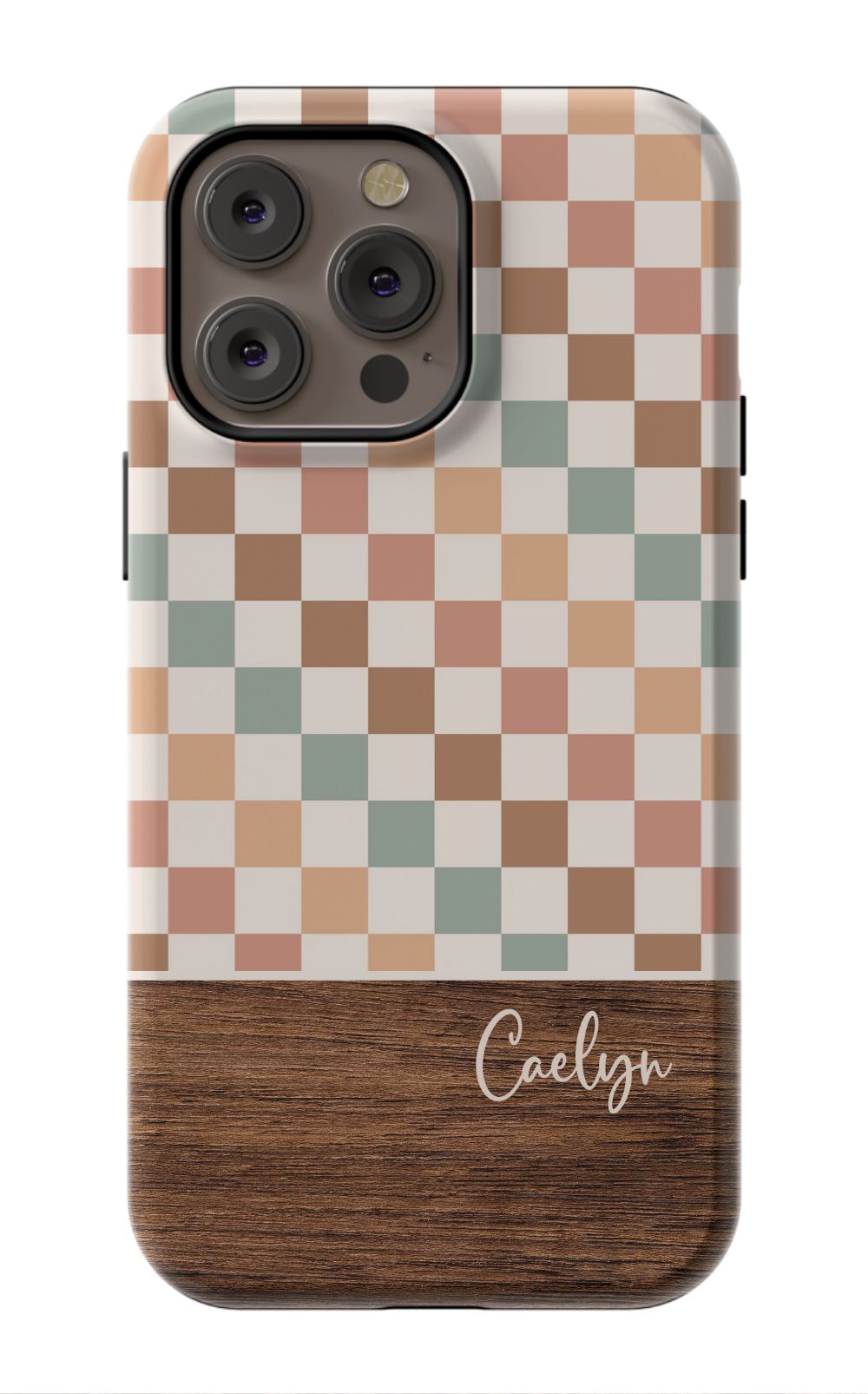 Bogo Checkers Wood Phone Case