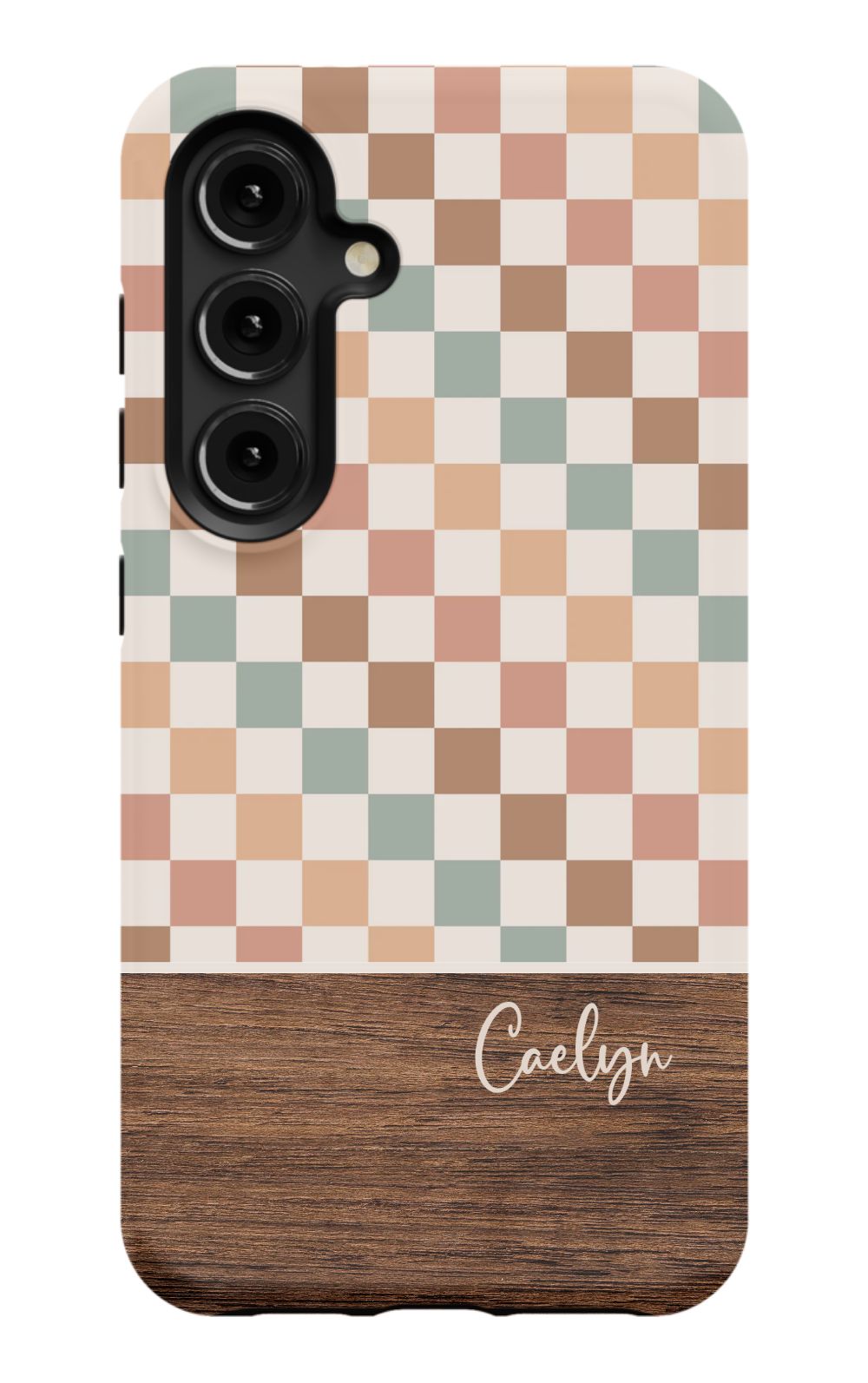 Bogo Checkers Wood Phone Case
