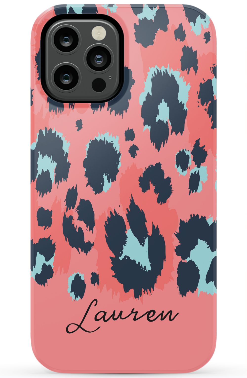 Coral Leopard iPhone Case