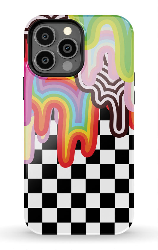 Trippy Checkers iPhone Case