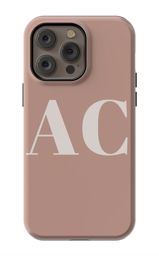 Nude Large Initial Phone Case
