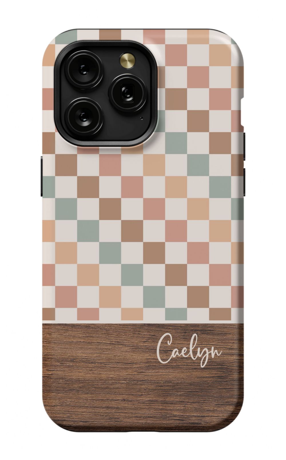 Bogo Checkers Wood Phone Case