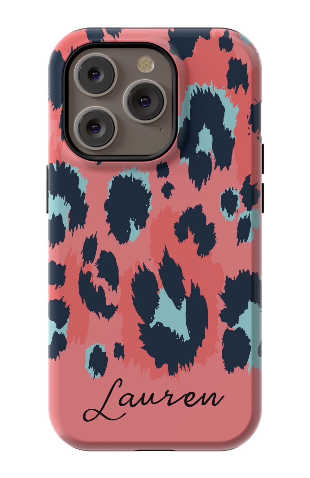Coral Leopard iPhone Case
