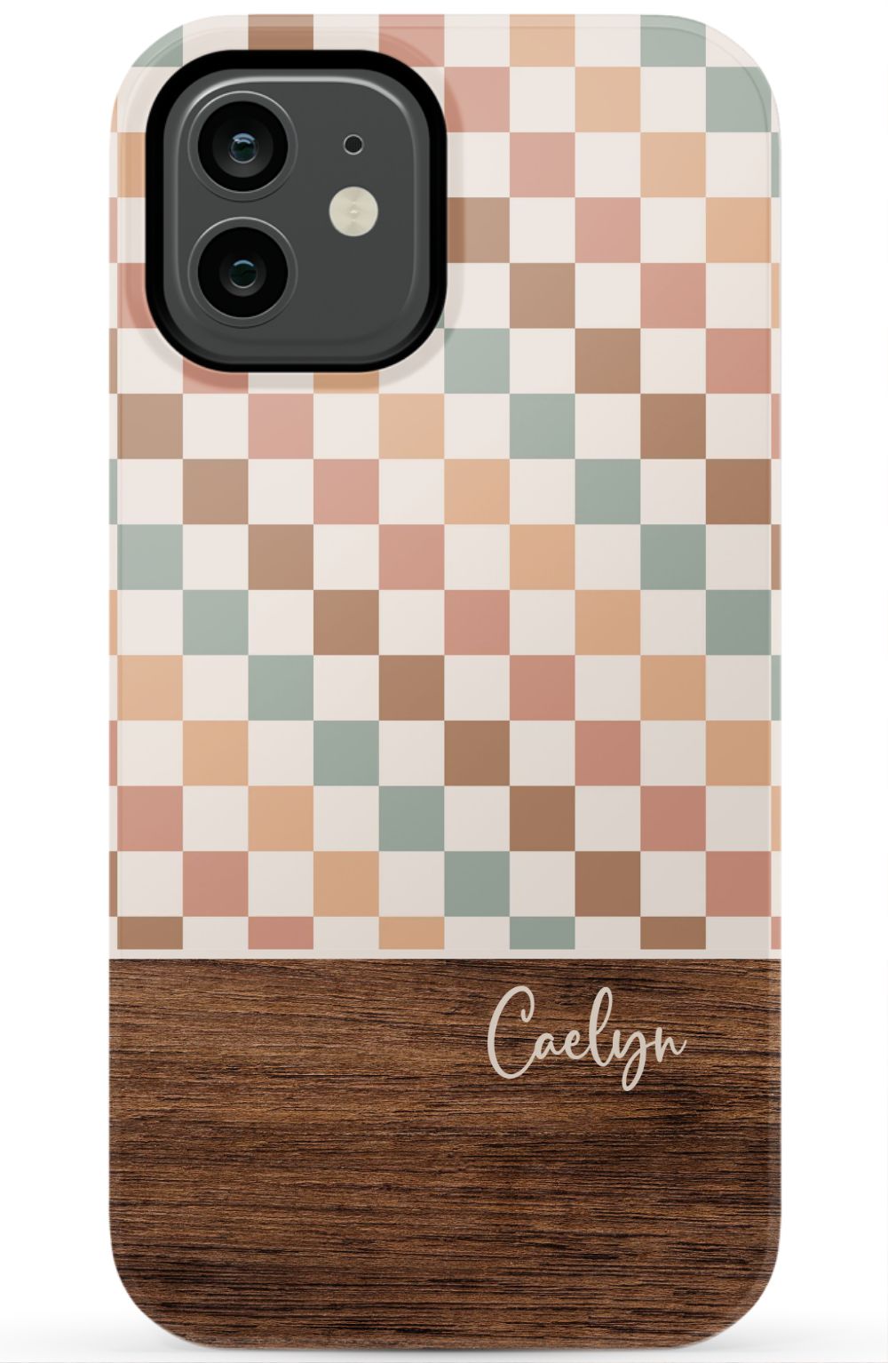 Bogo Checkers Wood Phone Case