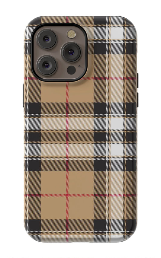Tan Plaid iPhone Case