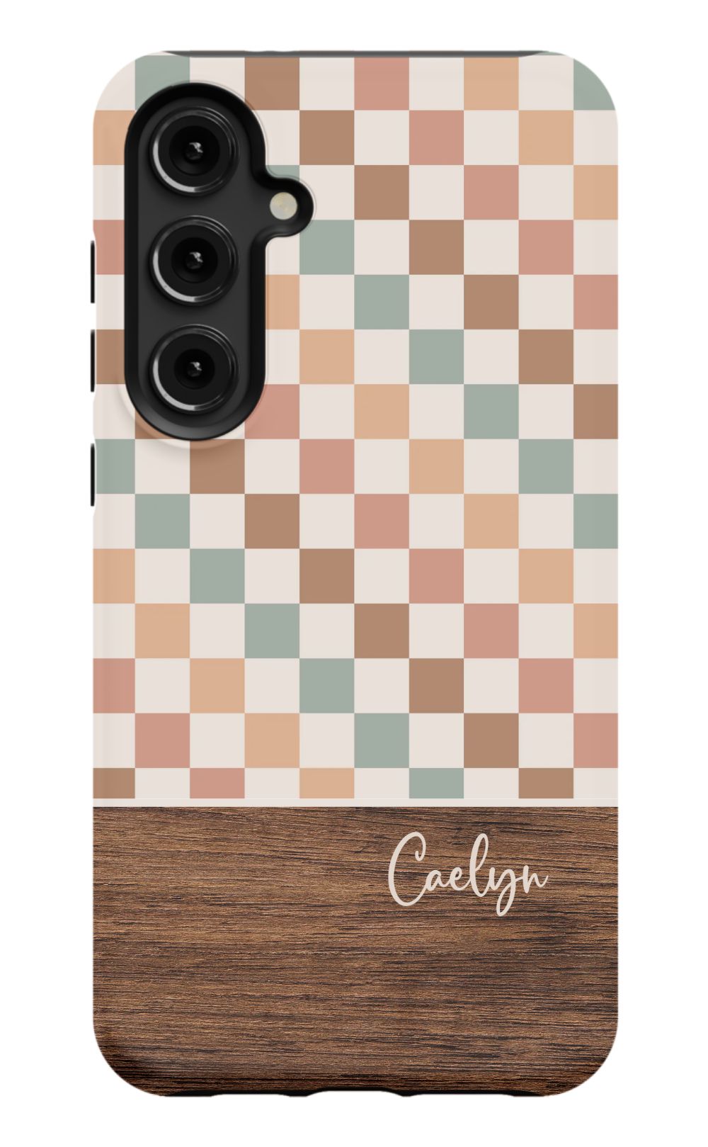 Bogo Checkers Wood Phone Case