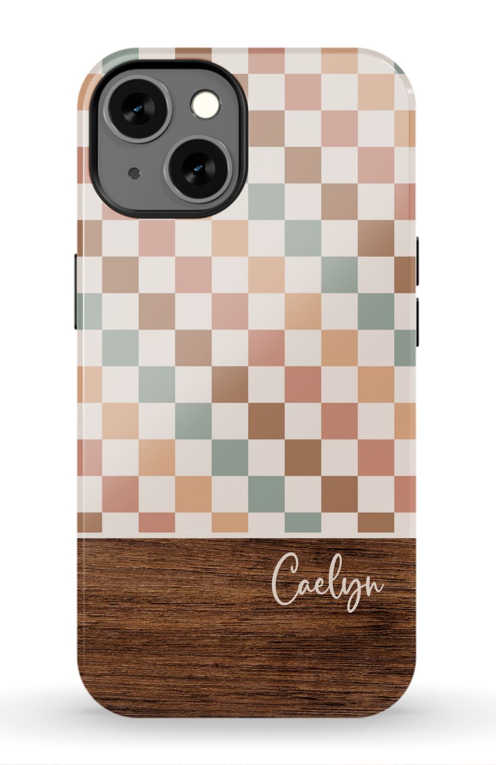 Bogo Checkers Wood Phone Case