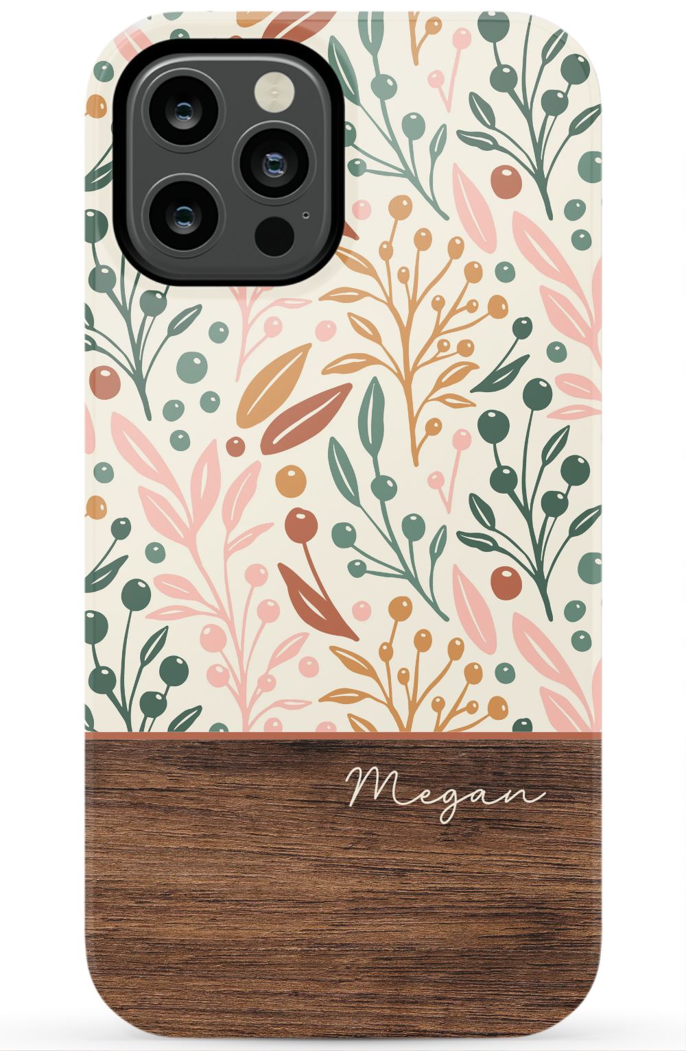 Floral Wood Phone Case
