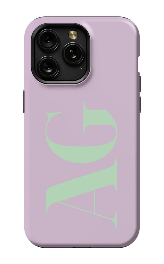 MINTY LILAC Monogram Phone Case Admin
