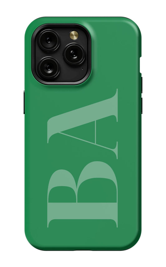 CHRISTMAS GREEN Initial Phone Case Admin