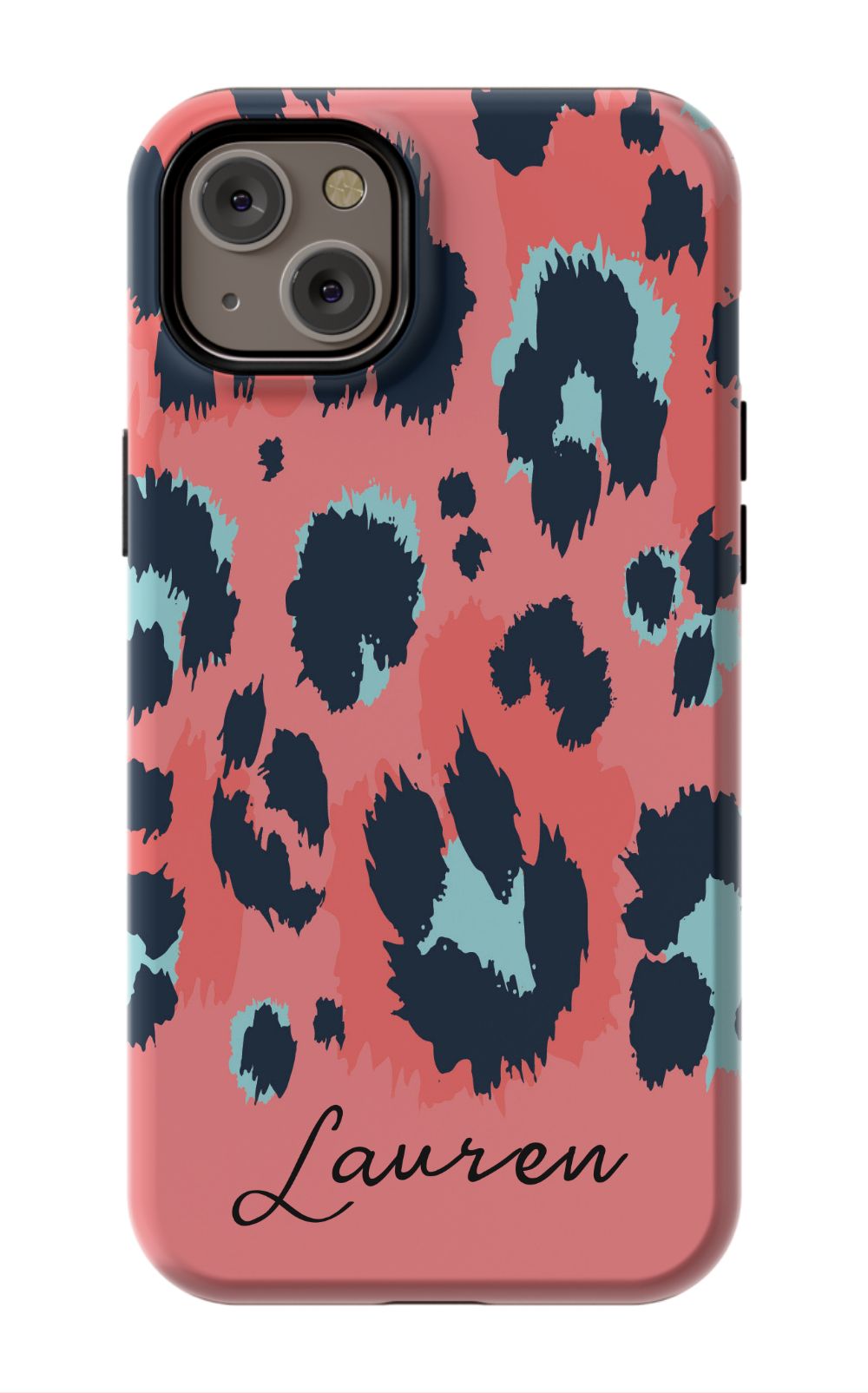 Coral Leopard iPhone Case