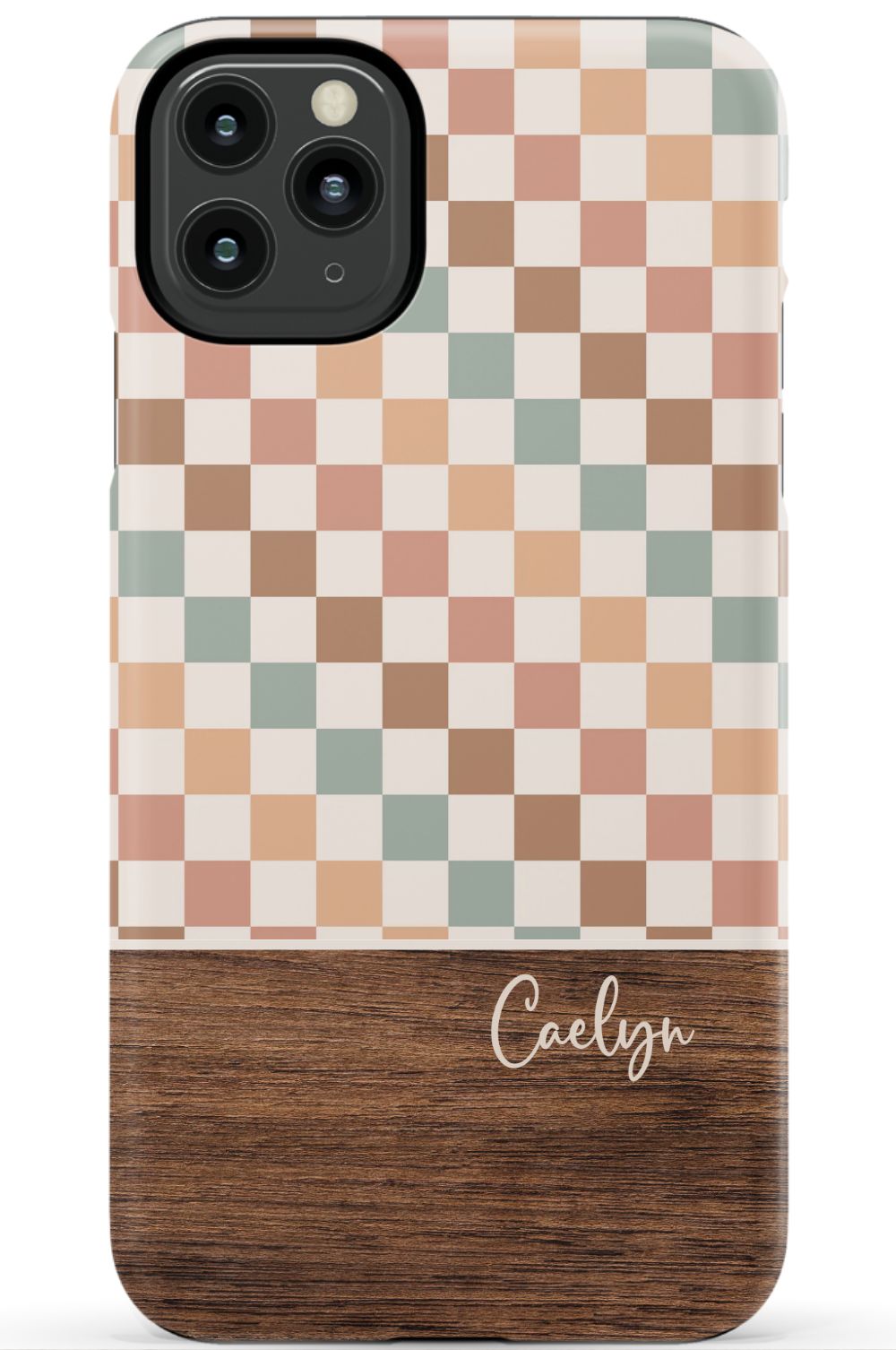 Bogo Checkers Wood Phone Case