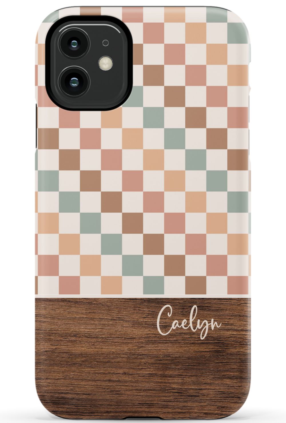 Bogo Checkers Wood Phone Case