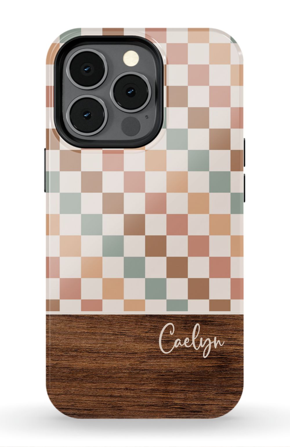 Bogo Checkers Wood Phone Case