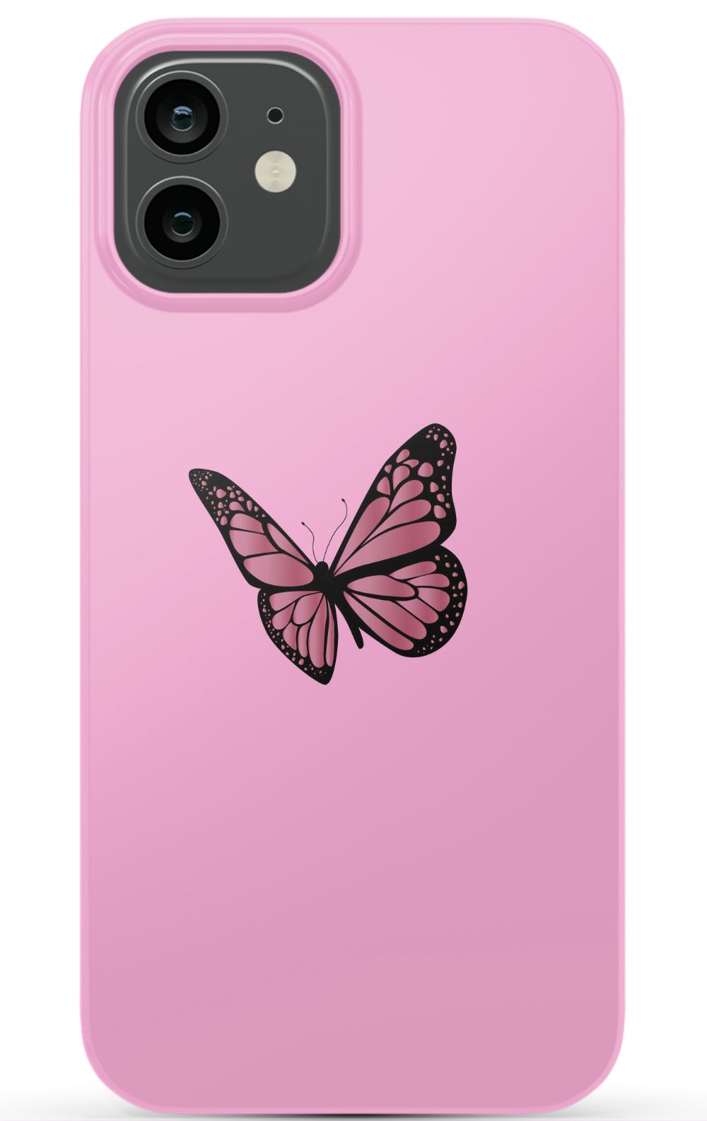 Pink Aesthetic Butterfly iPhone Case