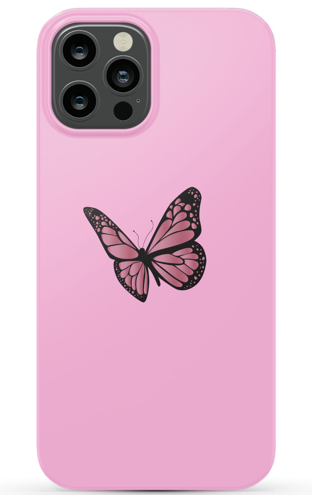 Pink Aesthetic Butterfly iPhone Case