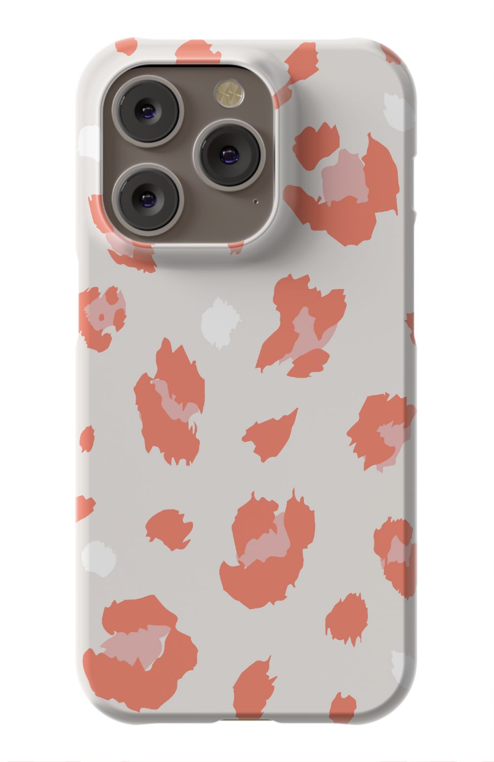 Nude Coral Leopard iPhone Case