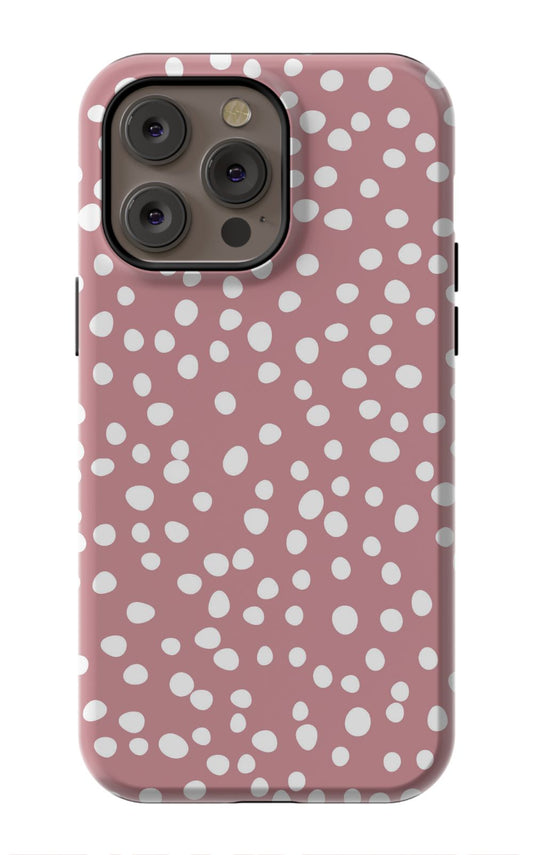 Mauve Dots iPhone Case