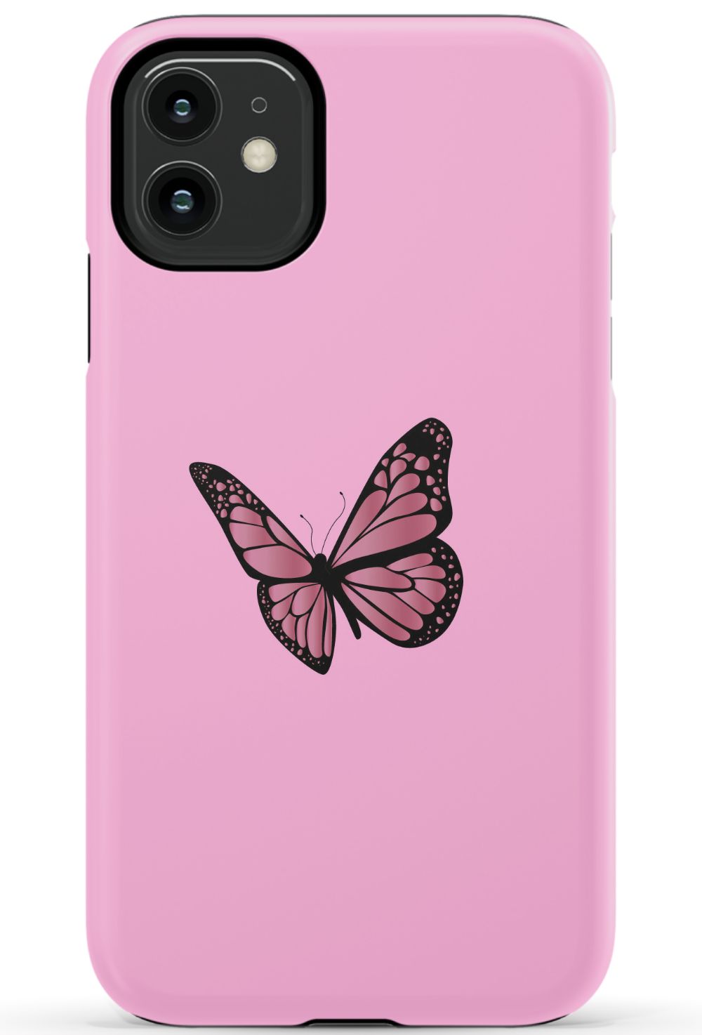 Pink Aesthetic Butterfly iPhone Case