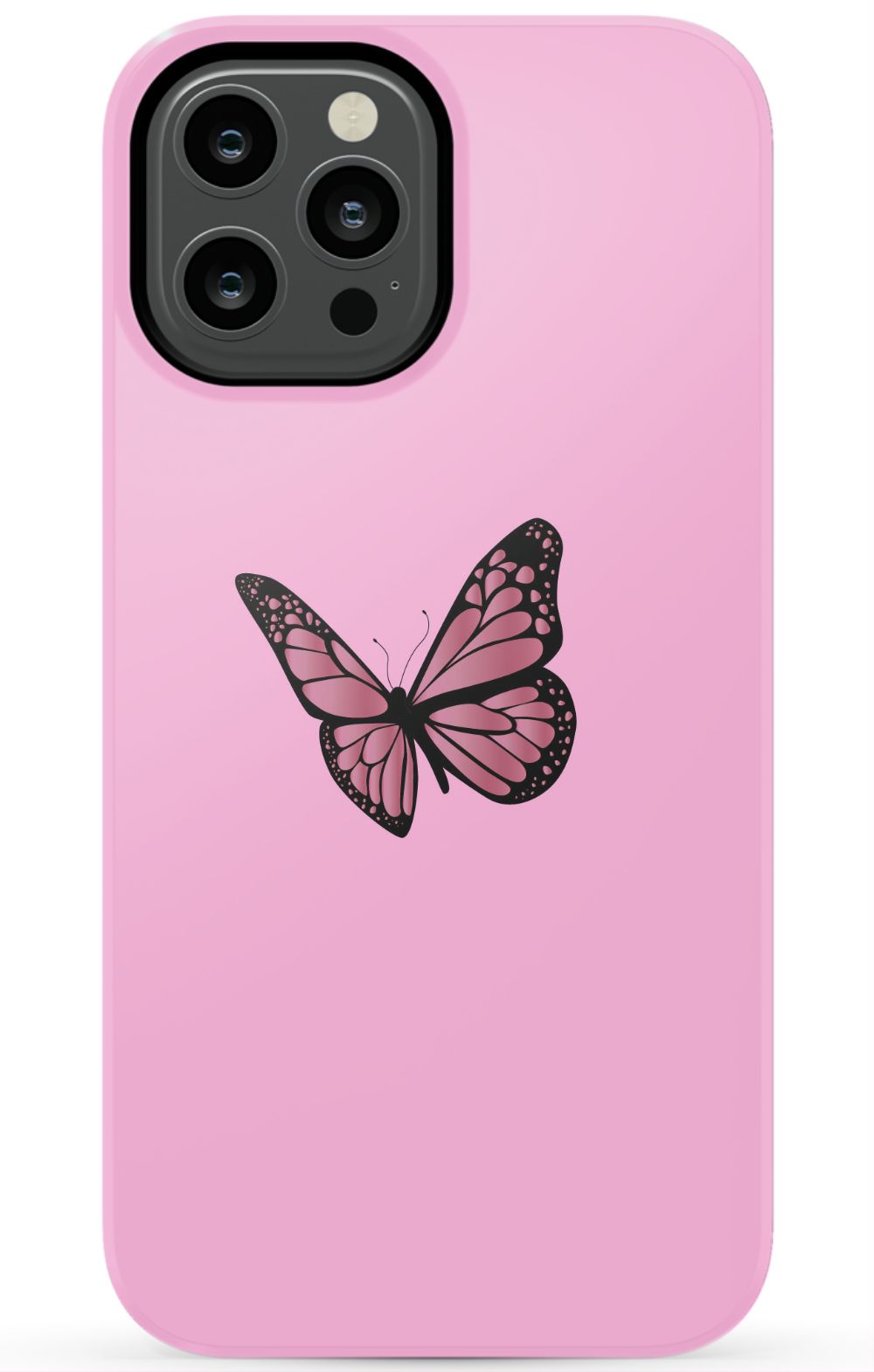 Pink Aesthetic Butterfly iPhone Case