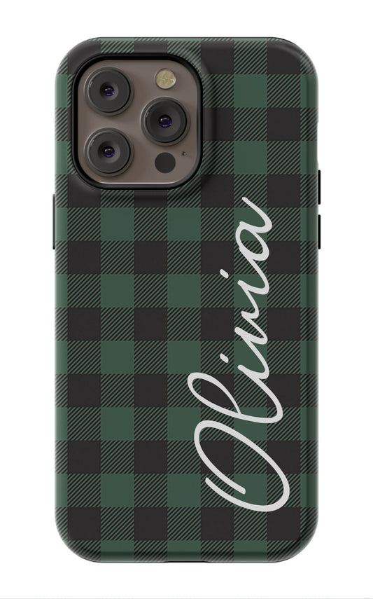 Green Buffalo Plaid iPhone Case