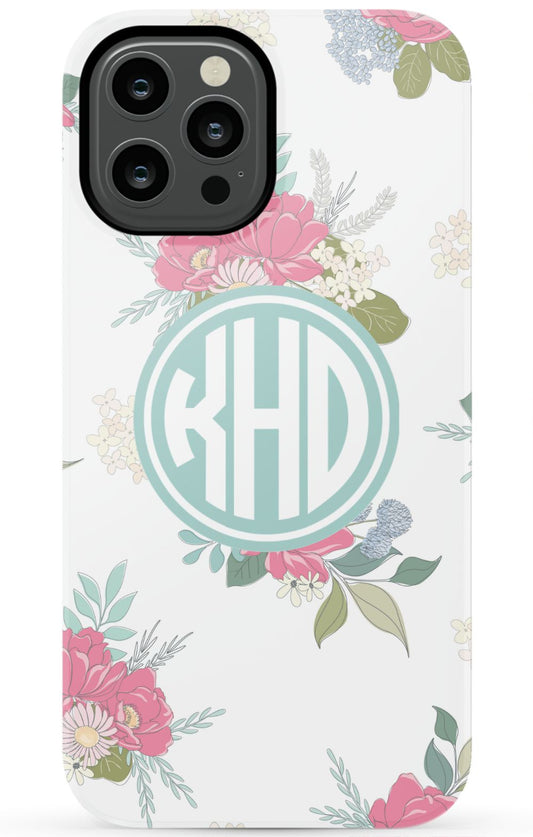 Spring Floral Monogram Phone Case