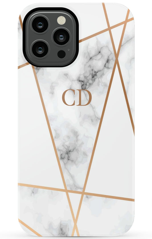White and Gold Marble Phone Case