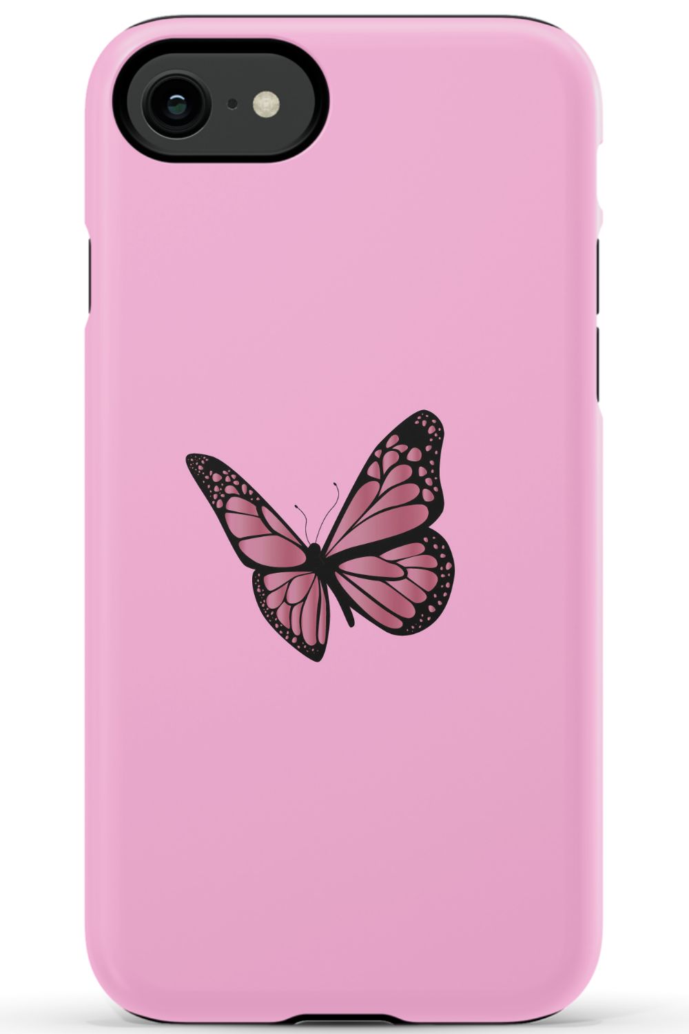 Pink Aesthetic Butterfly iPhone Case