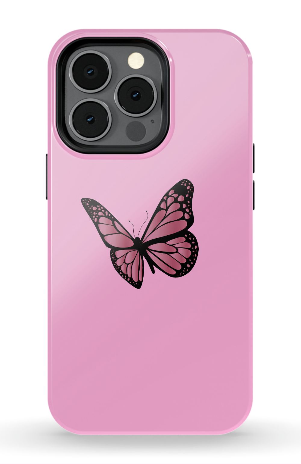 Pink Aesthetic Butterfly iPhone Case