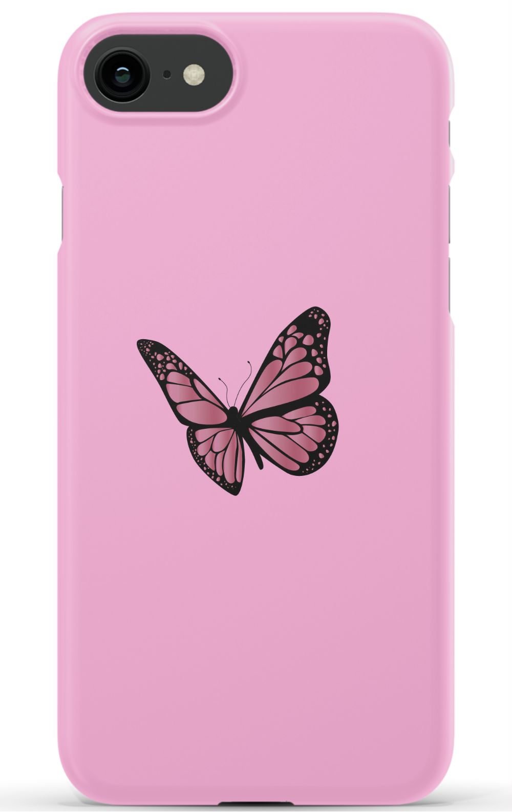 Pink Aesthetic Butterfly iPhone Case