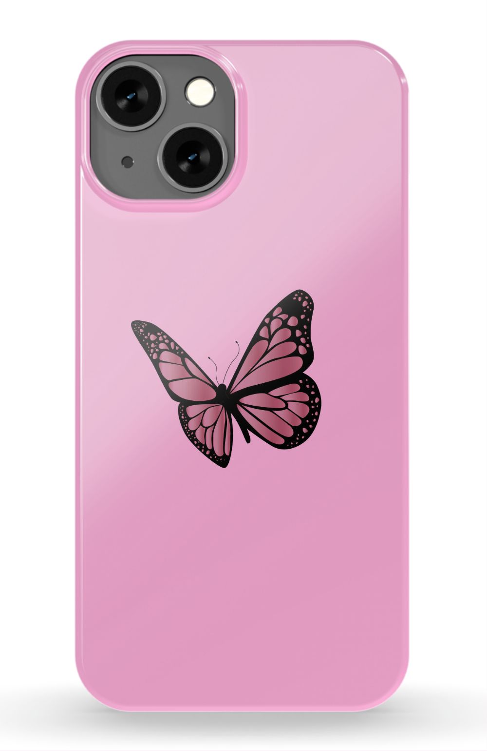 Pink Aesthetic Butterfly iPhone Case