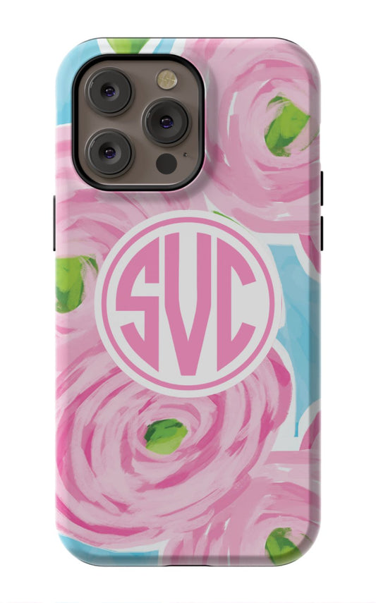 Floral Monogram iPhone Case