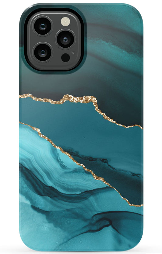 Teal Agate iPhone Case
