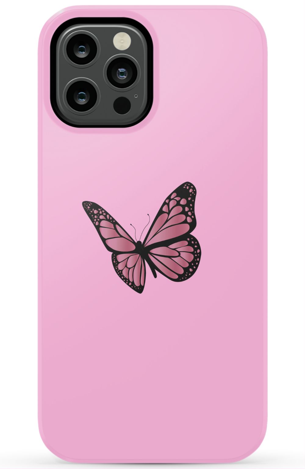 Pink Aesthetic Butterfly iPhone Case