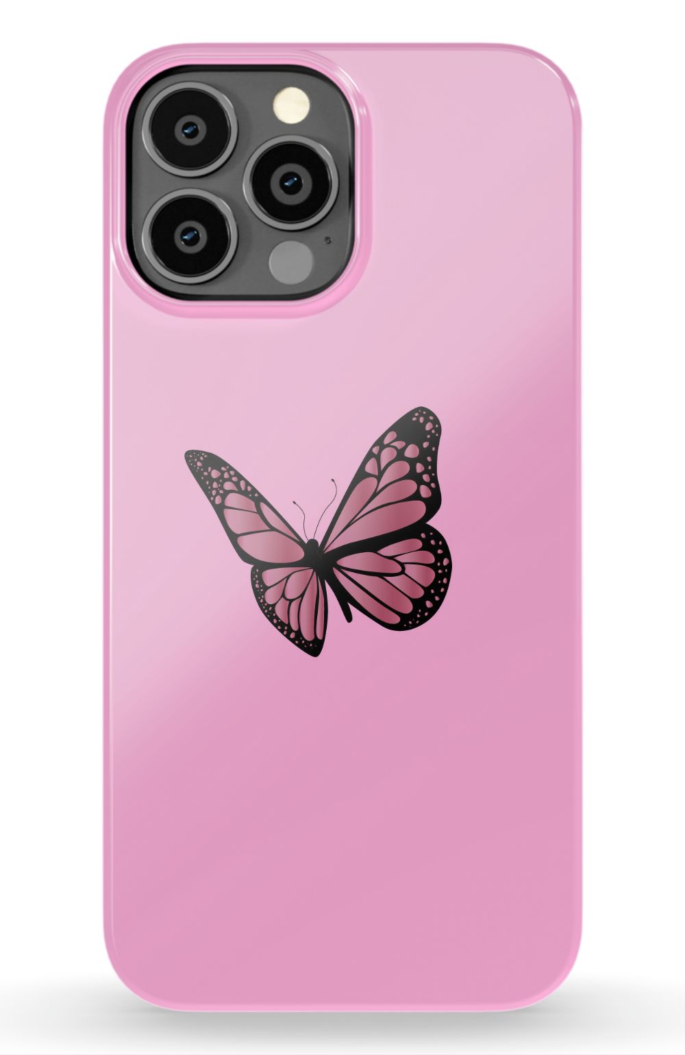 Pink Aesthetic Butterfly iPhone Case