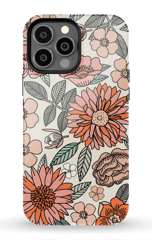 Retro Flowers iPhone Case
