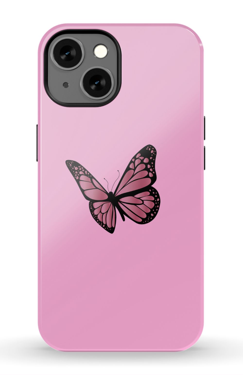 Pink Aesthetic Butterfly iPhone Case
