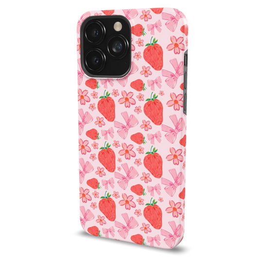 Coquette Strawberry Bows Phone Case