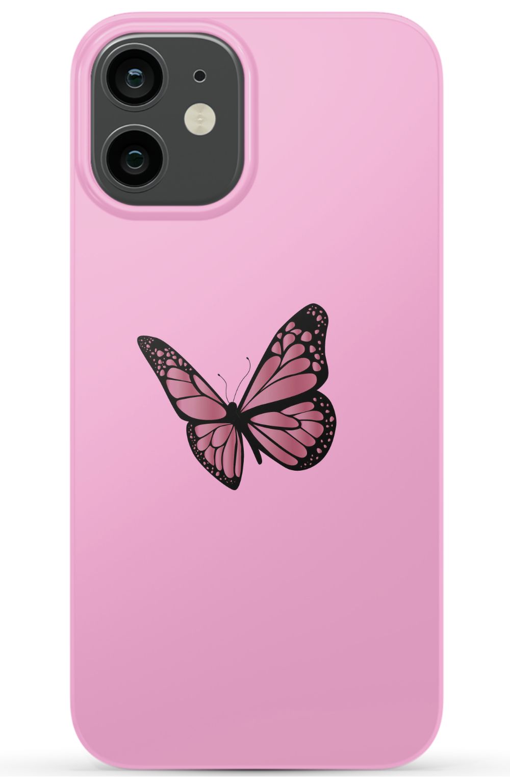 Pink Aesthetic Butterfly iPhone Case