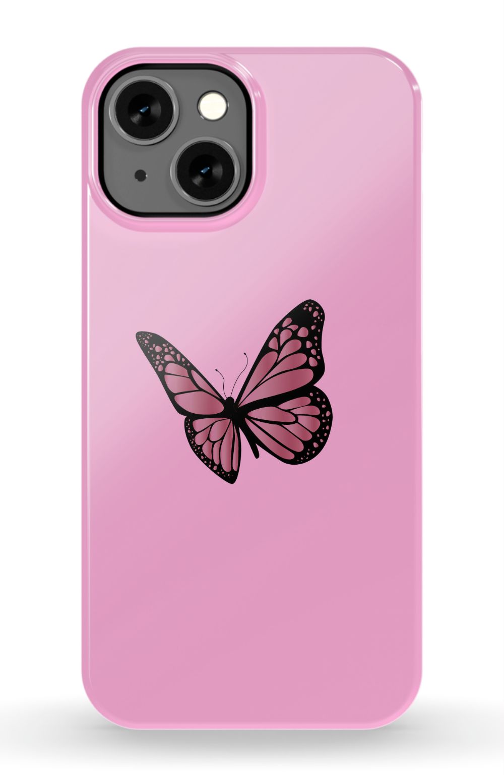 Pink Aesthetic Butterfly iPhone Case
