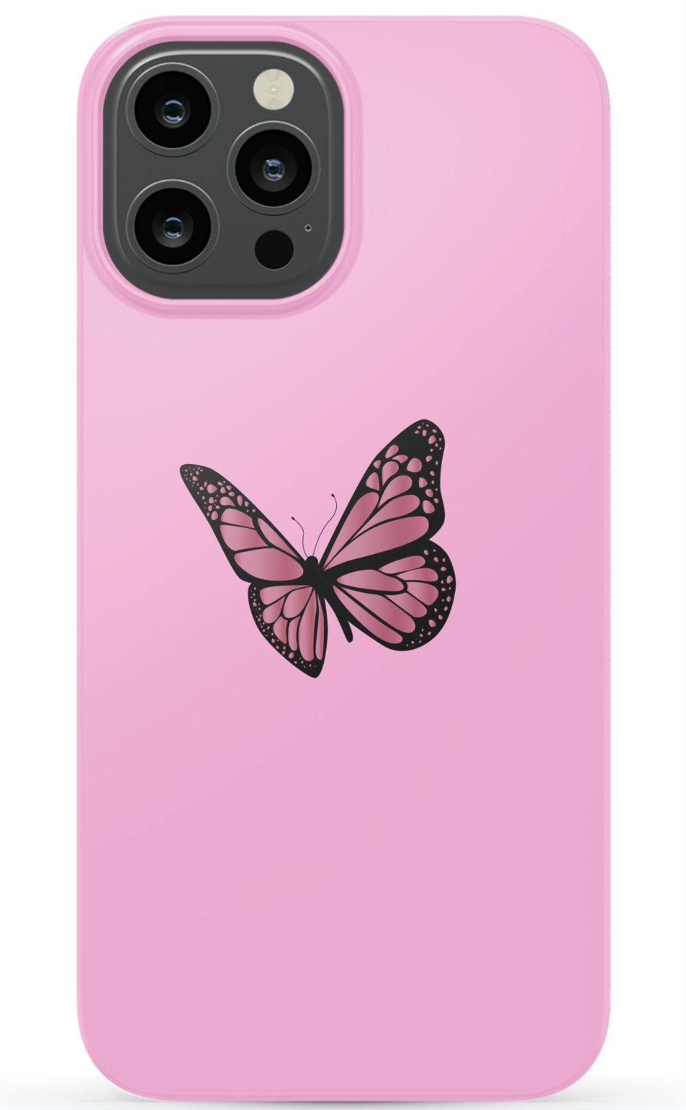 Pink Aesthetic Butterfly iPhone Case