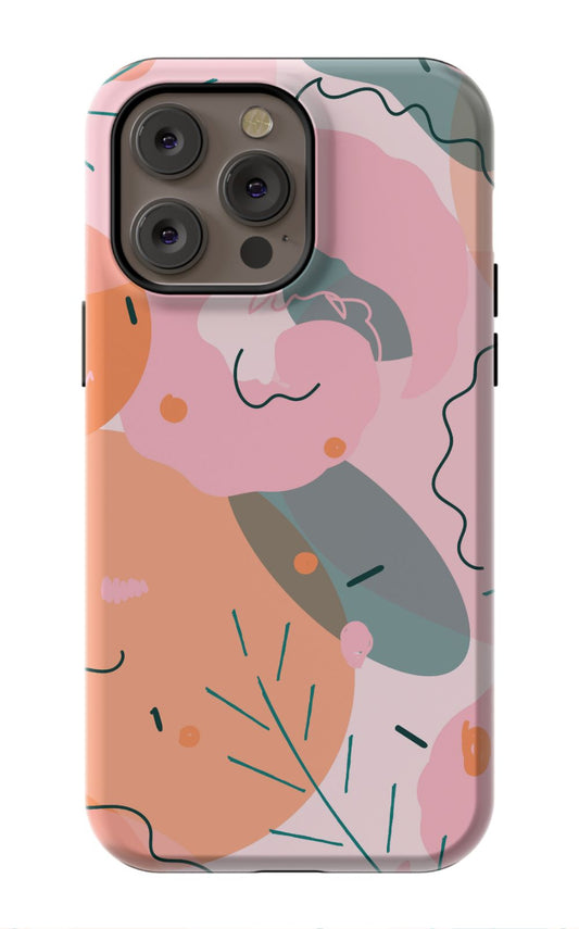 Peach Abstract iPhone Case