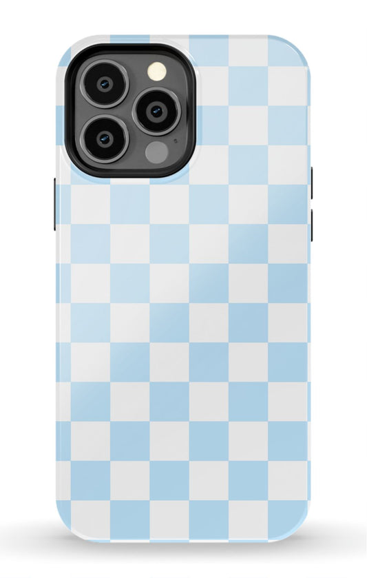 Blue Checkers iPhone Case