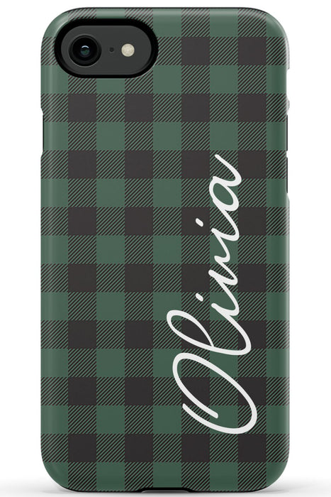 Green Buffalo Plaid iPhone Case