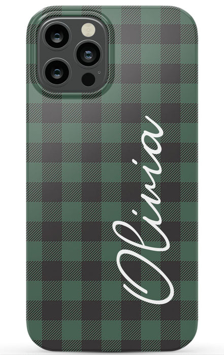 Green Buffalo Plaid iPhone Case