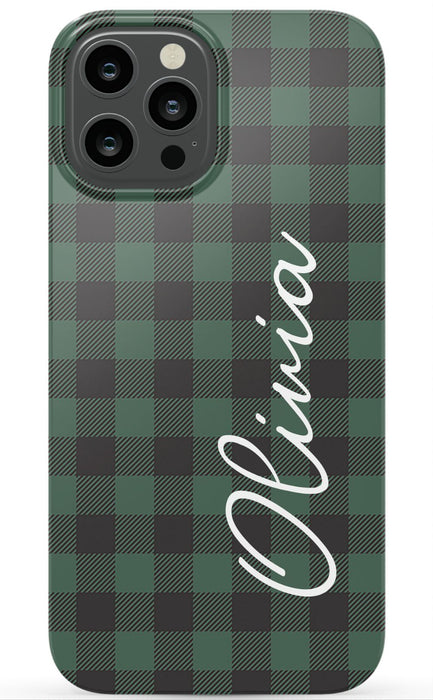 Green Buffalo Plaid iPhone Case