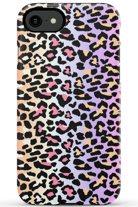 Rainbow Ombre Leopard iPhone Case